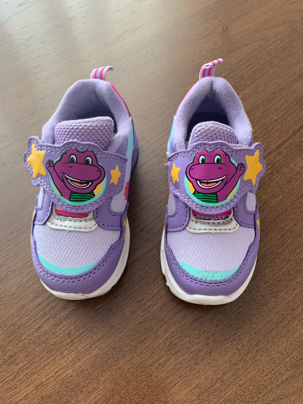 Barneys Purple Kids Dinosaur Light-Up Sneakers Size 5